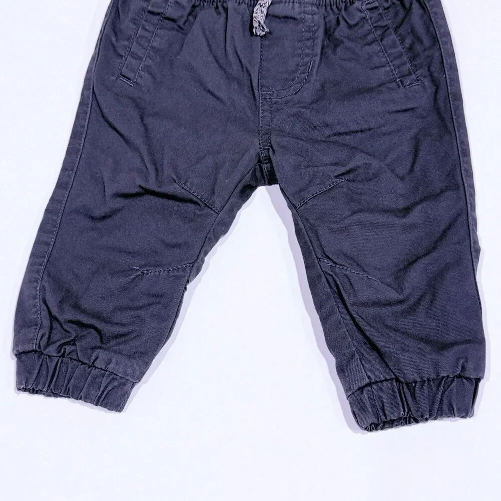 Carters Jogger Baby Boys 0-3 Months Olive Green Drawstring Chino Pull On Casual